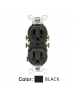 Leviton 5320-ECP - Duplex Receptacle - 15 Amp - 125 Volt - NEMA 5-15R - 2P - 3W - Straight Blade - Residential Grade - Grounding - Black Leviton 5320-ECP - Duplex Receptacle - 15 Amp - 125 Volt - NEMA 5-15R - 2P - 3W - Straight Blade - Residential Grade - Grounding - Black